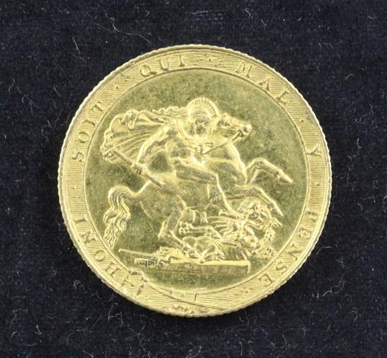 A George III gold sovereign, 1817,